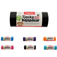 Hundeposer med bindehåndtag – 50 stk. | 80% genbrugsplast | Dogman